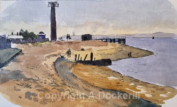 Felixstowe viewing point - Watercolours