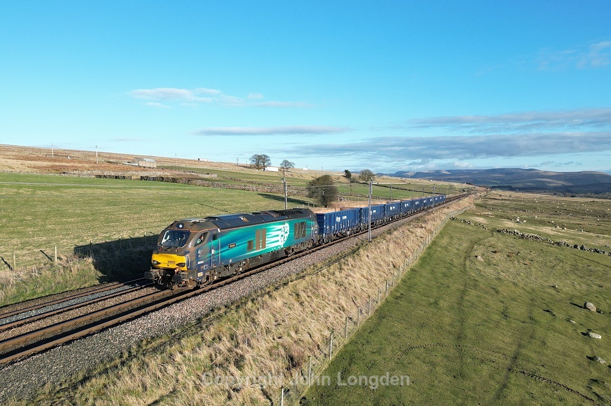 JL - 25.3.25 68003 6C16 Drigg BNF - Shap Quarry, Salterwath - Latest shots