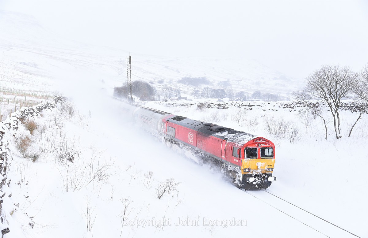 JL - 28.2.18 66149 4M00 Mossend - Clitheroe, Ais Gill - Ais Gill - Sunny Brow