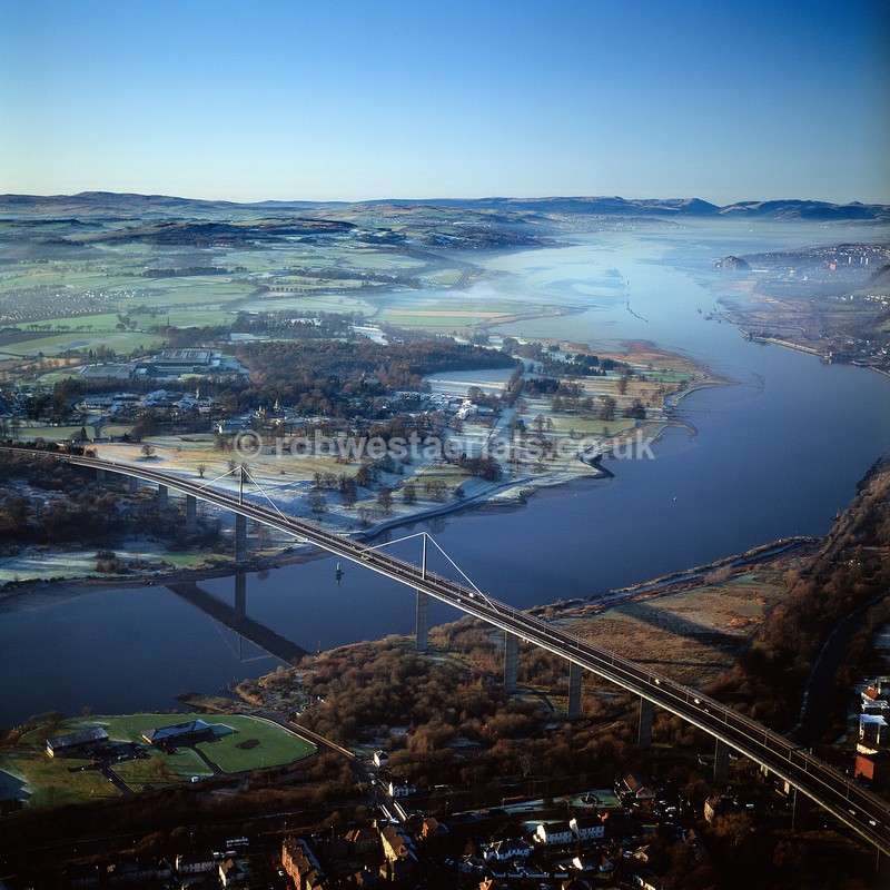 aerial pictures of Scottish cities towns rivers bridges of Scotland