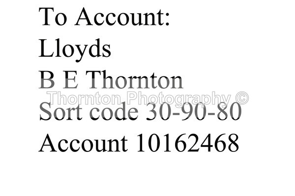 Bank - Bank Transfer (No PayPal)