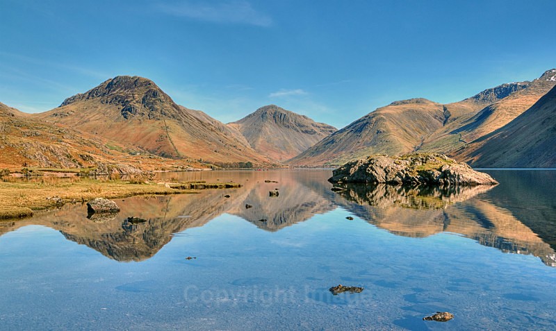 Wastwater Refections - Distant Hills