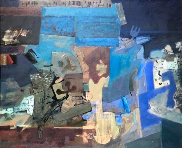 'Boatyard, Arbroath.' - David Pettigrew D.A. Paintings 1970 - 2025.