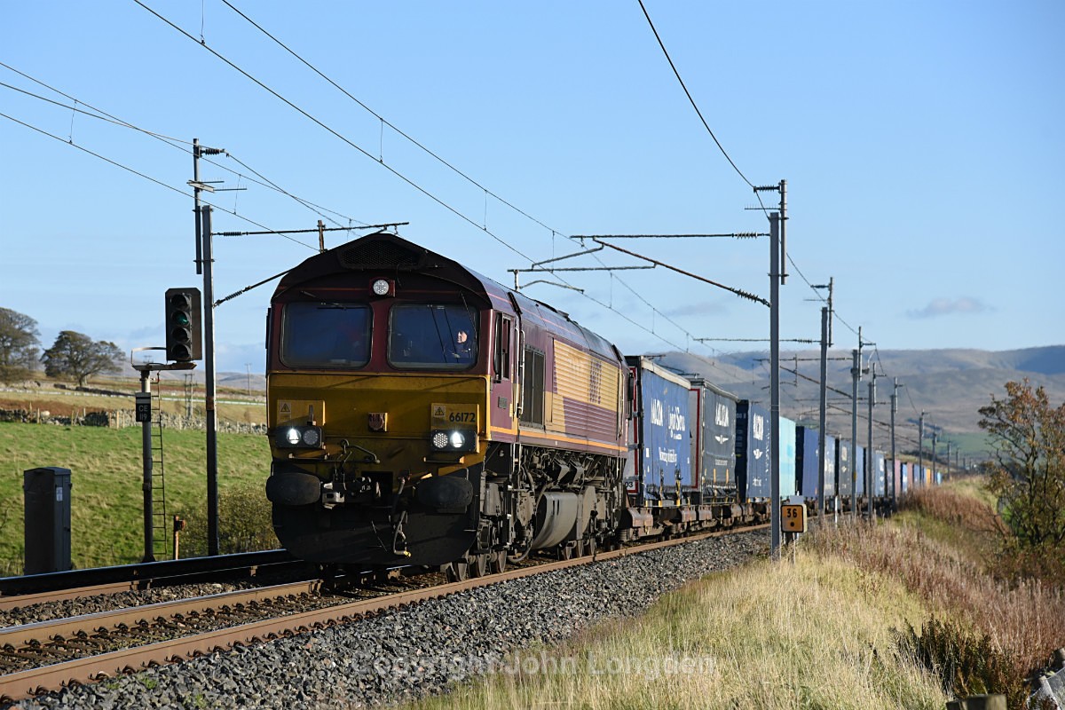 JL - 7.10.18 66172 Daventry - Grangemouth, Salterwath - West Coast Main Line (north to south)