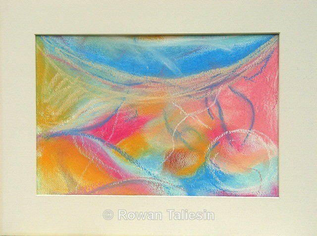 Jazz 2 copyright Rowan Taliesin, pastel abstract.
