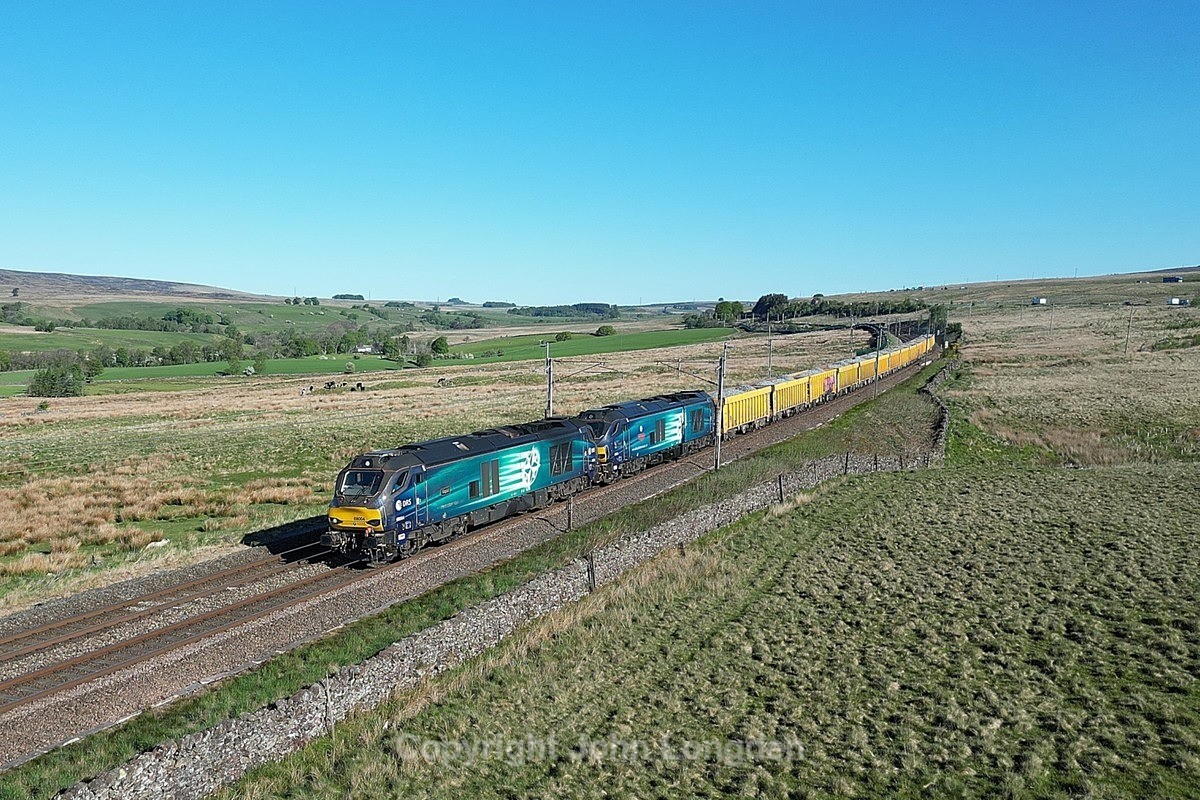 JL - 16.5.25 68004 68xxx 6E73 Shap Quarry - Doncaster Greenholme Cotts - Latest shots