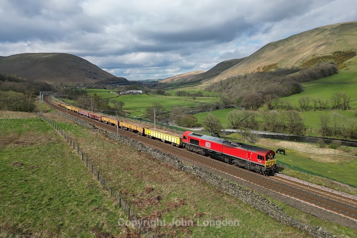 JL - 28.4.23 66165 6K27 Carlisle - Crewe, Dillicar Common - West Coast Main Line (north to south)