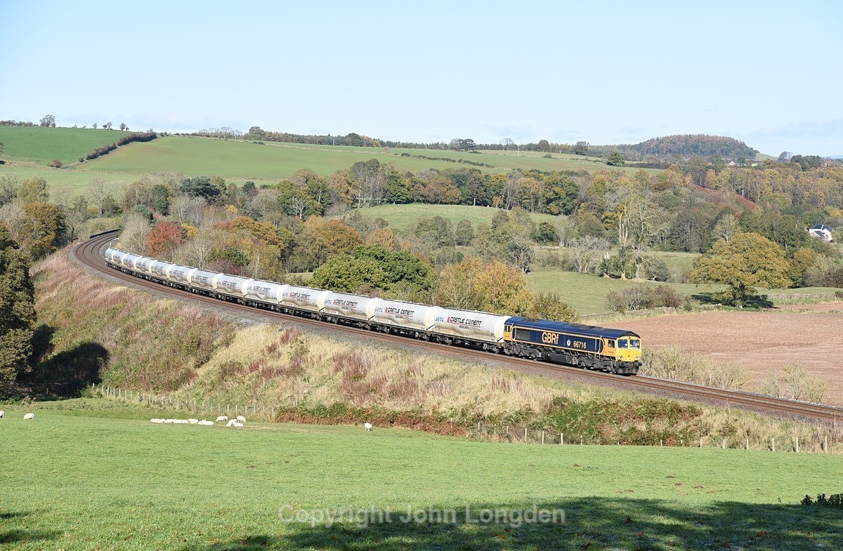 JL - 28.10.19 66716 4M00 Carlisle North Yard - Clitheroe, Armathwaite - Armathwaite