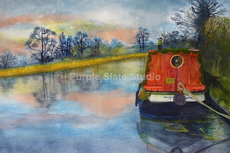 Tixall Dusk - Paintings