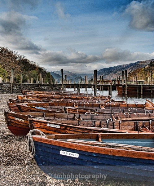 Blue Boat on Derwentwater. - Digital Photo's Enhanced / Composite Photo's