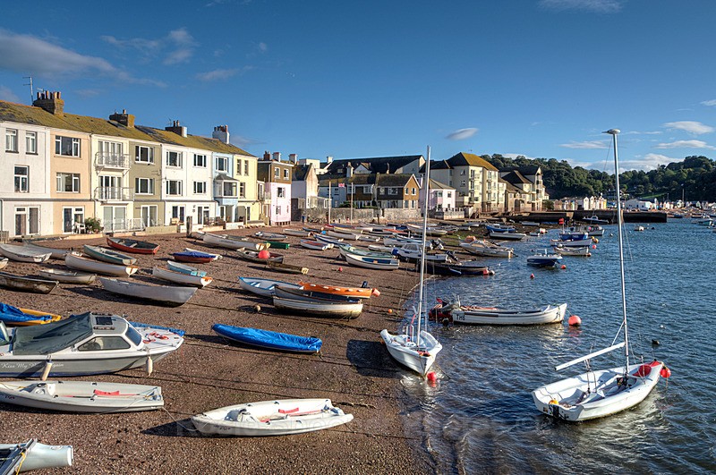 Only one left Large A5 postcard Boats Back Beach Teignmouth - Large Postcards A5