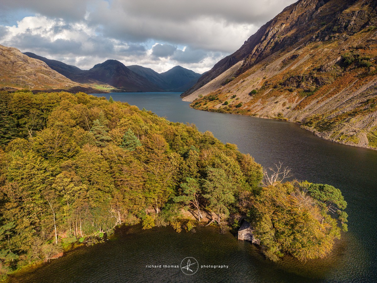 Wast Water boathouse aerial - Lake District - FROM ABOVE