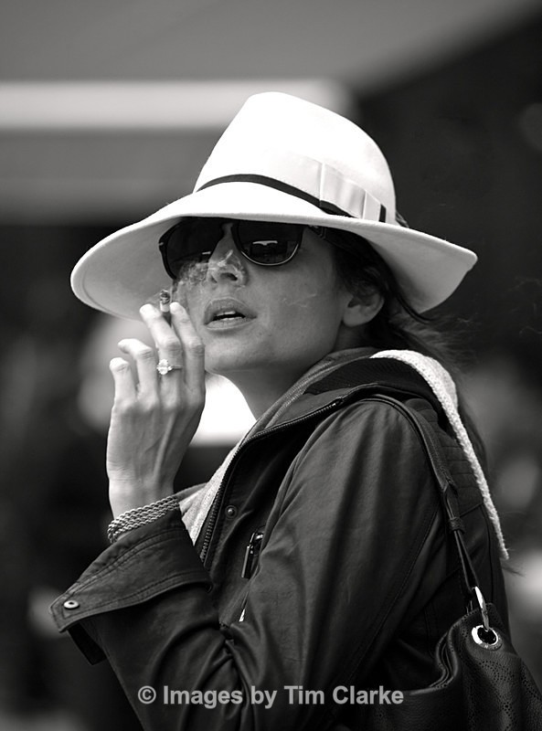 Italian Girl Smoking Monocrome 08632 - Miscellaneous/Street