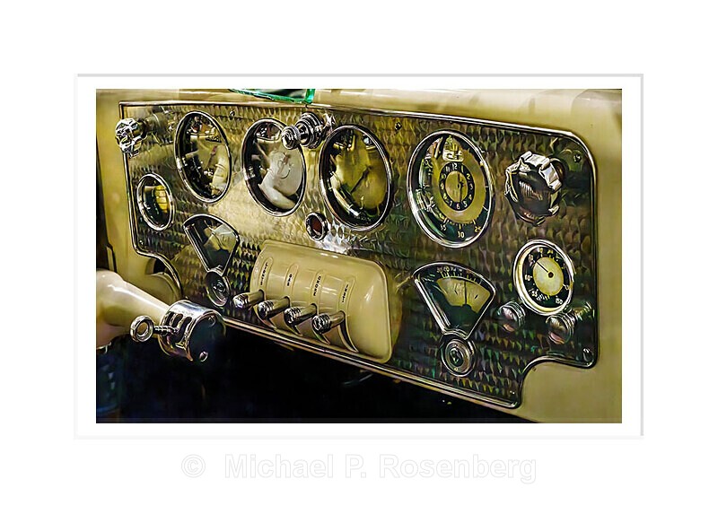 Levers, Switches, and Gauges, Dashboard, 1938 Cord Sedan: Autogr - AUTOGRAPHICA: So Shiny, So Chrome