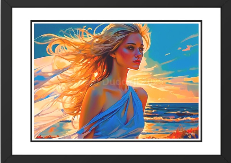 Love on Location, Bride on The Beach Paintings by Paul Duddell, Whispers & Strokes - Artist, Painter, and Photographer