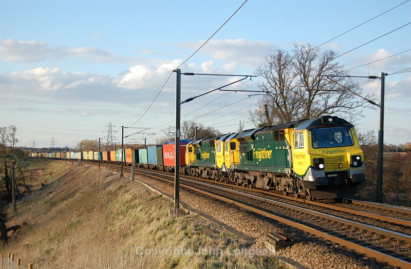 JL - 5.4.16 70020 & 70014 Felixtowe - Coatbridge, Brantham - Elsewhere on the network