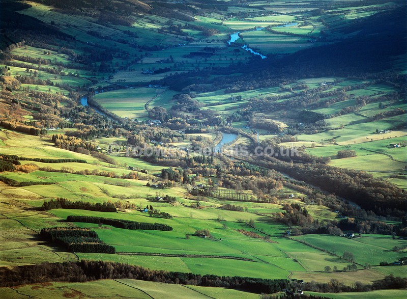 aerial pictures of Scottish rural villages Glens in landscapes of Scotland