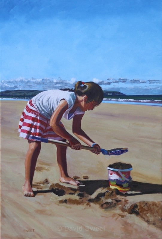 Portstewart Strand Sandcastles - OIL - Oil Paintings
