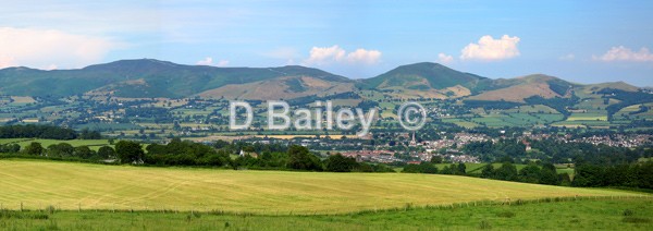 Panoramic landscape photo in the Vale of Clwyd
