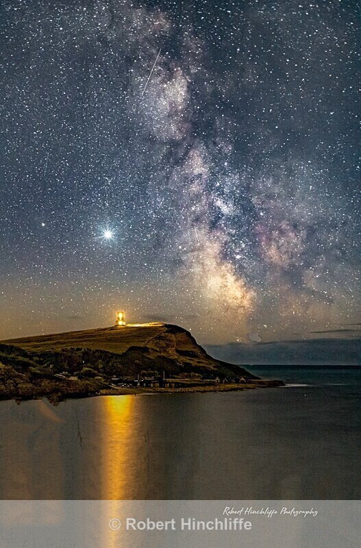 Milky Way Clavell Tower Saturn and Jupiter - United Kingdom