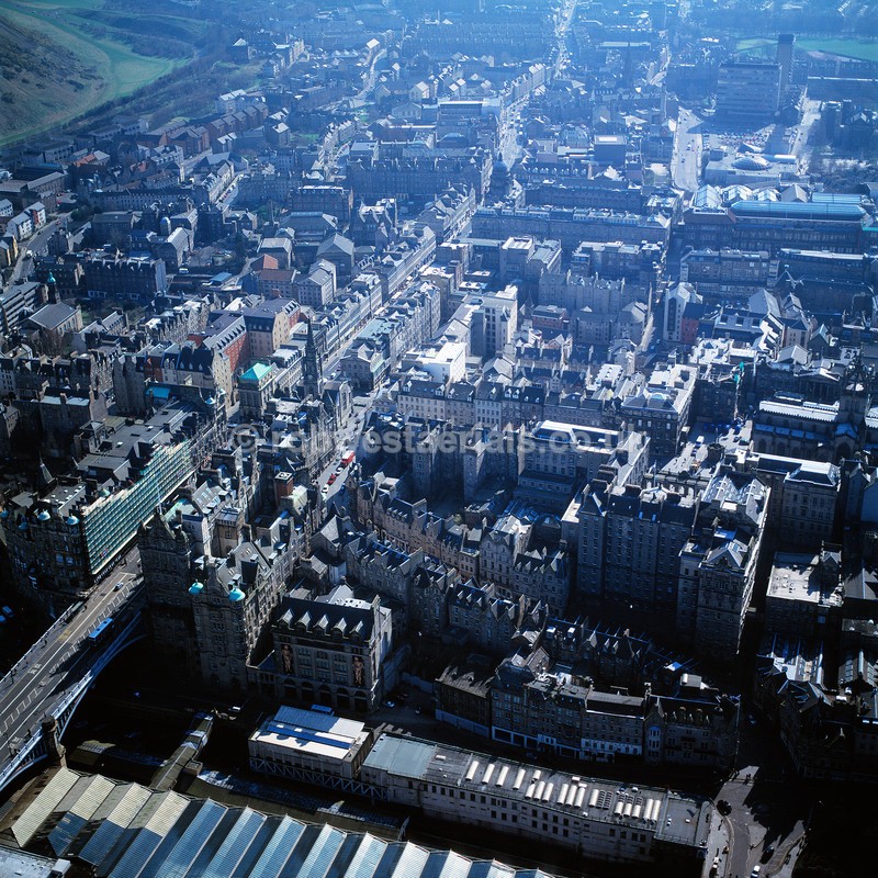 aerial pictures of Scottish cities towns tourist attractions capital of Scotland