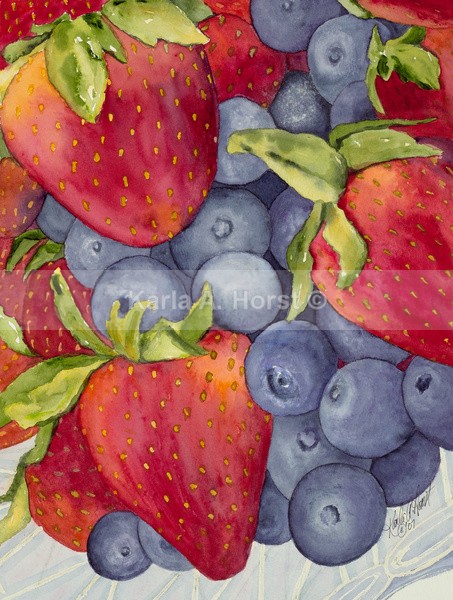 Berries in a Bowl - Greeting Cards and Journals