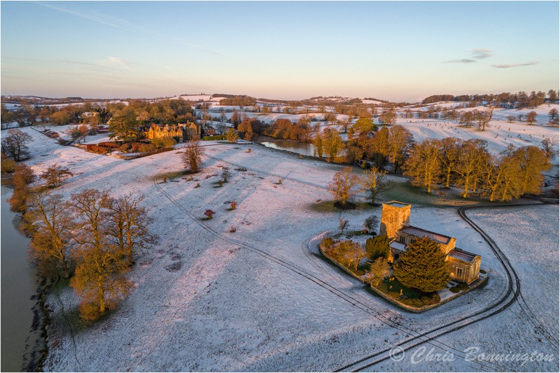 Winter morning - Fawsley - Aerial