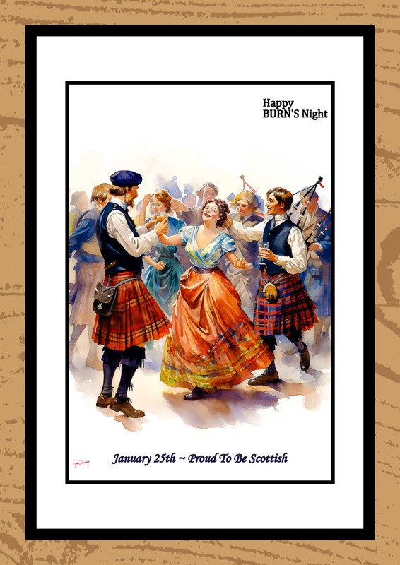 Burn's Night Watercolour Paintings - Heritage & Hearth by Artist Paul Duddell