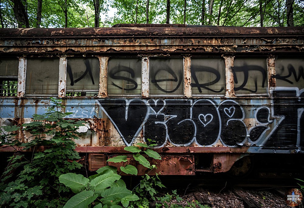 Trolley Graveyard | Vandalized Bicentennial Car - The Trolley Graveyard