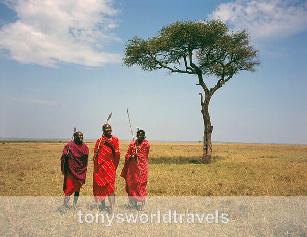 Three Massai men, Kenya - Smiling faces of the World