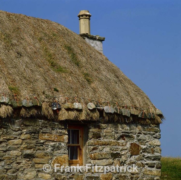 Croft house gable detail. - Benbecula