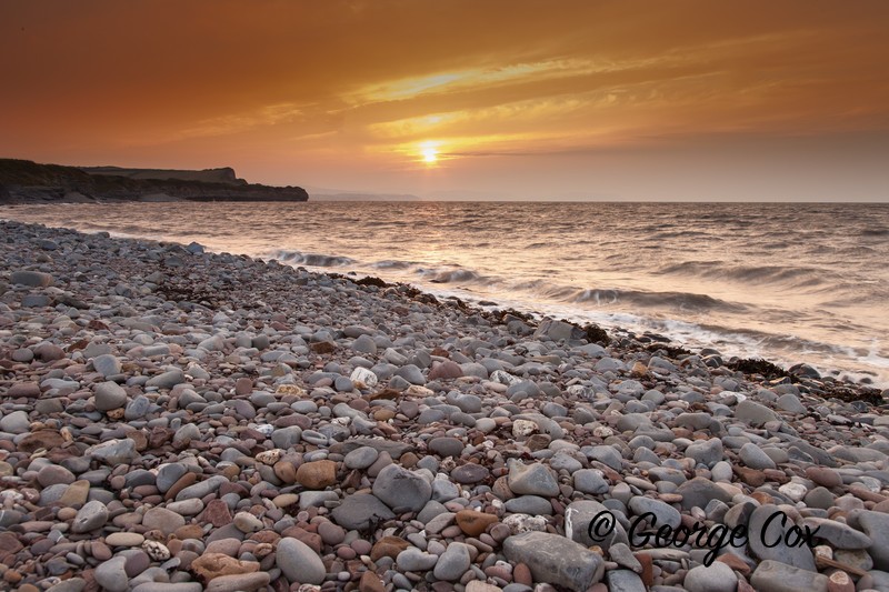 Kilve Beach Sunset from the Beach - Landscapes