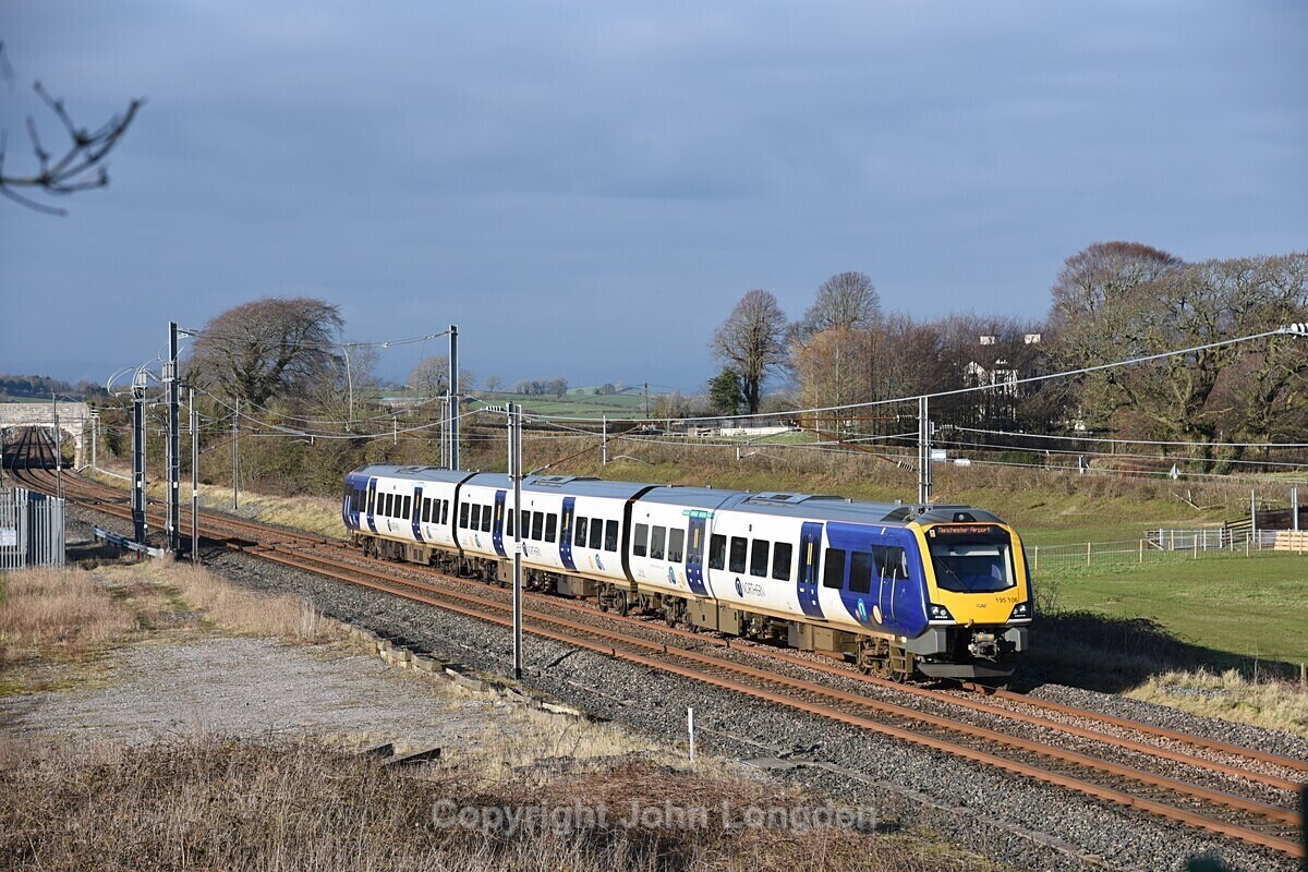 JL - 27.2.21 195106 1U98 15:12 Windermere - Man Airport, Elmsfield - West Coast Main Line (north to south)