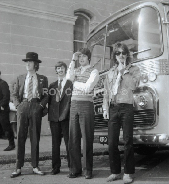 Beatles Full Bus - Rare Beatles pics.