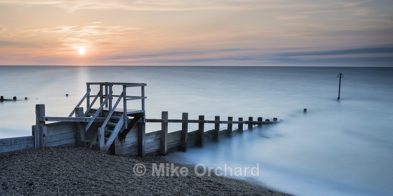 Wooden Steps Over Groynes - Felixstowe - Sufflok - Seascapes