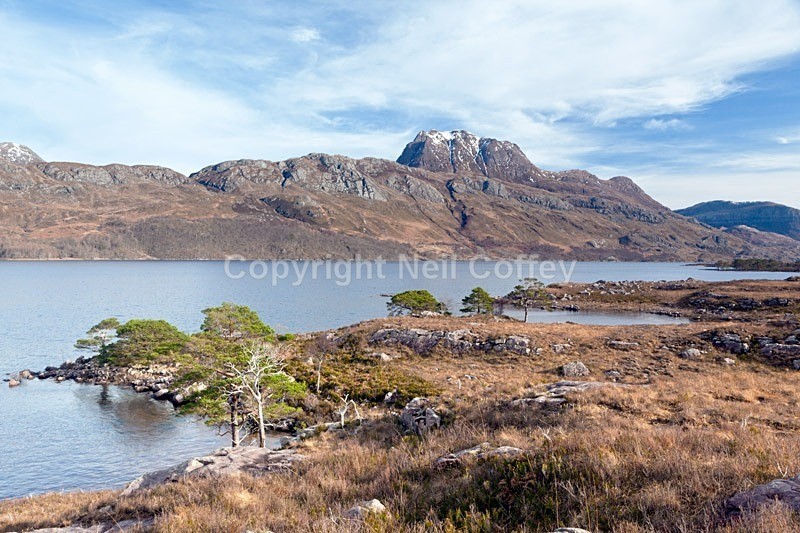 Slioch across Loch Maree, Highland2 - Landscape format