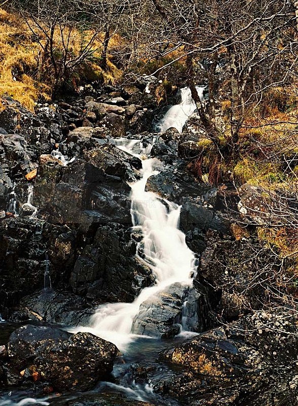Waterfalls in the valley of Glen Nevis - Scotland