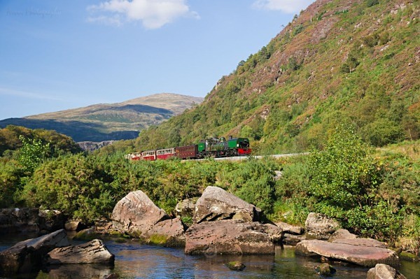 Beyer Garratt No.143 heads south from Beddgelert - Trains of Thought