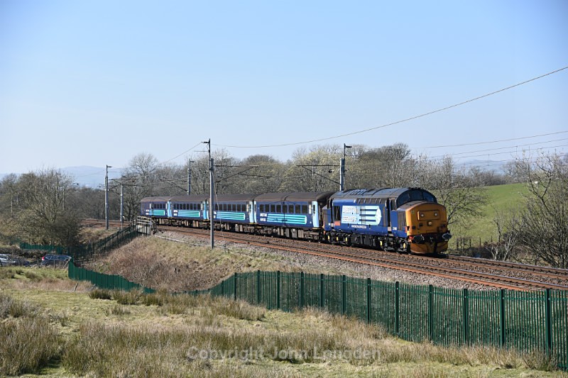 JL - 27.3.17 37409 5H17 Preston - Carlisle Kingmoor ECS, Beckhouses - West Coast Main Line (north to south)