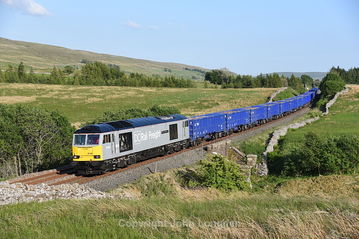 JL - 23.6.20 60046 6Z57 Boston Sleaford - Carlisle Yard, Ais Gill - Ais Gill (road bridge northbound)