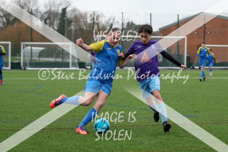 1DX20168 - 2026-02-15 FC Abbey Meads U13 Purple V Royal Wootton Bassett Town Youth U13 Yellow