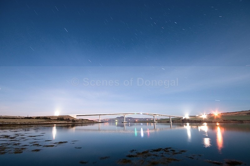 bridge at night - Mulroy Bay & Bridge