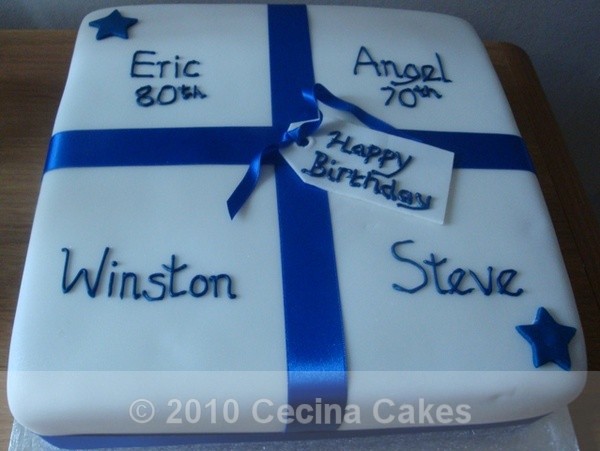 Parcel cake - Celebration including Photo cake (Click on picture to enlarge)