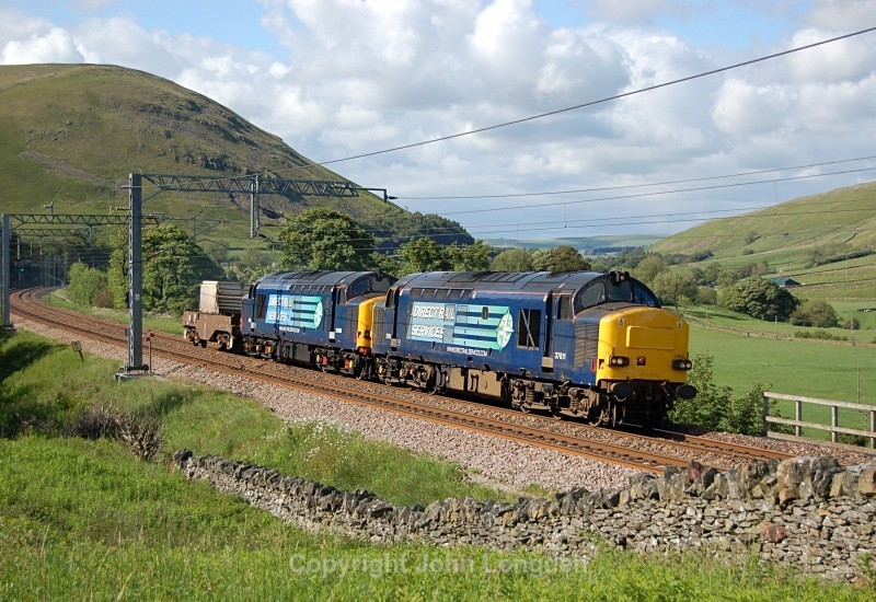 9.6.11 37611 & 37608 6K73 Sellafield - Crewe, Dillicar Common - West Coast Main Line (north to south)