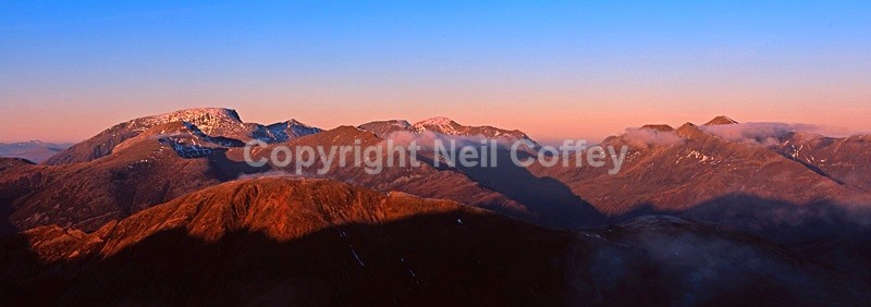 Ben Nevis and Mamore Forest, Highland - Panoramic format