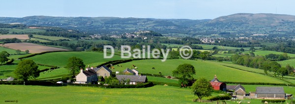 Panoramic landscape photo in the Vale of Clwyd