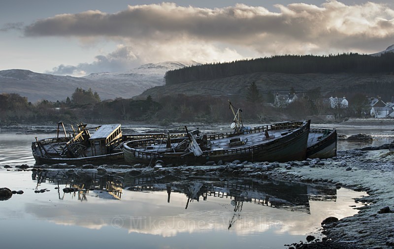 SALE BAY BOATS, WINTER, ISLE OF MULL, SCOTLAND - ISLE OF MULL LANDSCAPE PHOTOGRAPHY