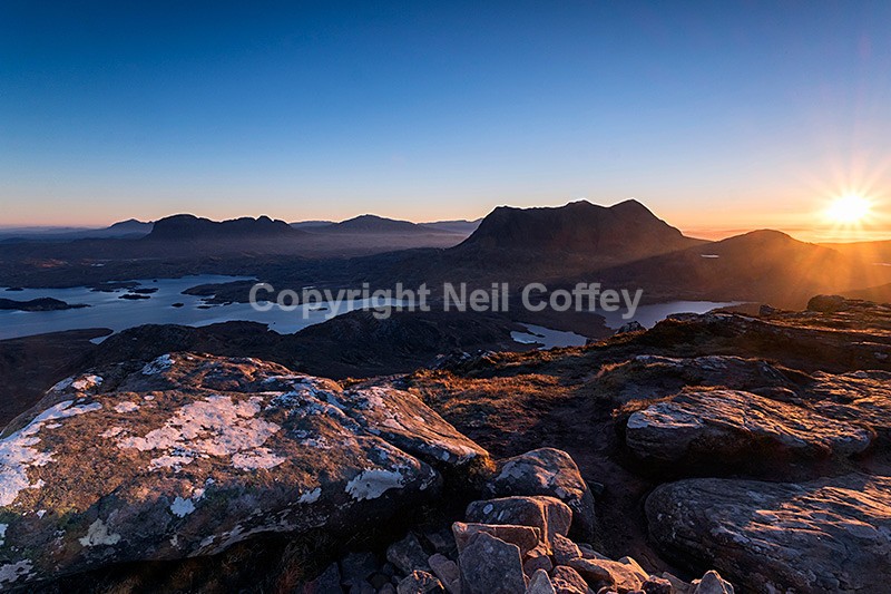 Inverpolly sunrise from Stac Pollaidh, Highland2 - Landscape format