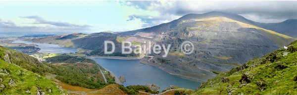landscape of Llanberis from Snowdon