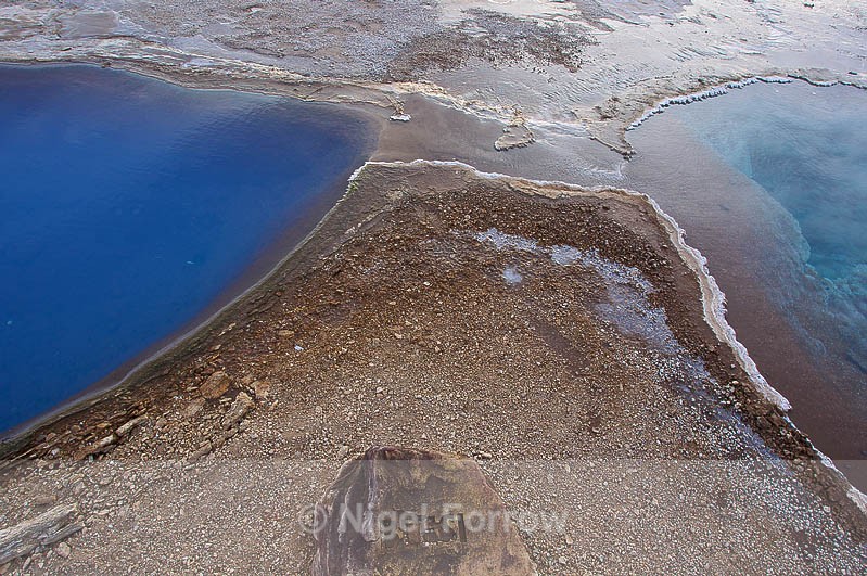 Hot water pools (Blesi) at Geysir - Iceland